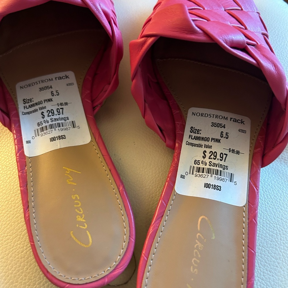 Sam Edelman Pink NWT - never worn cute flats! Size 6.5 shoes - Picture 2 of 5